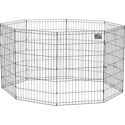 MidWest Homes for Pets Dog Exercise Pen & Playpen, 24"W x 36"H, No Door, Black