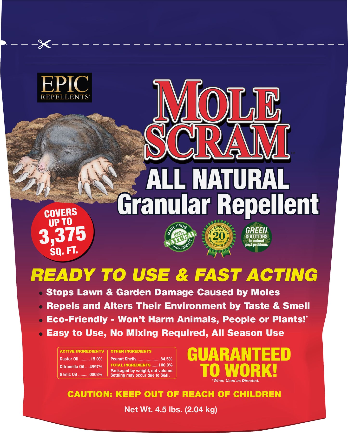 Mole Scram Rtu Granular Repellent