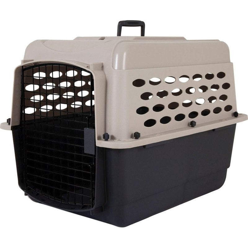 Petmate Vari Dog Kennel 28", Taupe & Black, Portable Dog Crate for Pets 20-30lbs, Made in USA