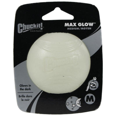 Chuckit! Max Glow Ball Dog Toy, Medium (2.5 Inch Diameter) for dogs 20-60 lbs, Pack of 1