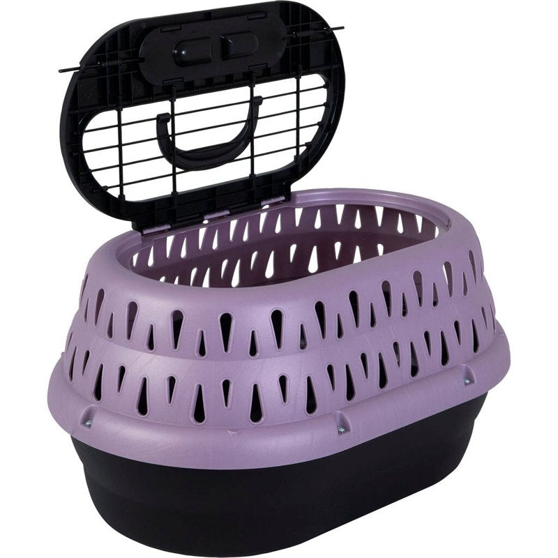 Petmate Top Load Pet Carrier for Cats, 19 Inches Long, Holds Pets Up To 10 Pounds, Purple