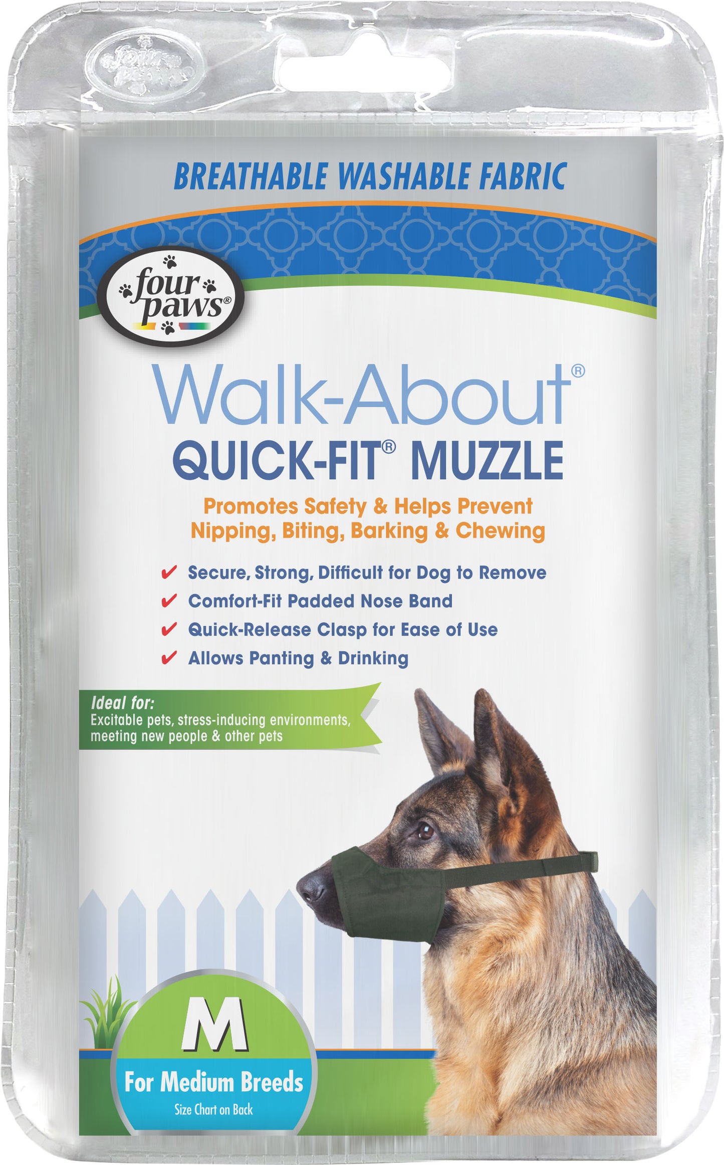 Four Paws Walk About Quick Fit Dog Muzzle