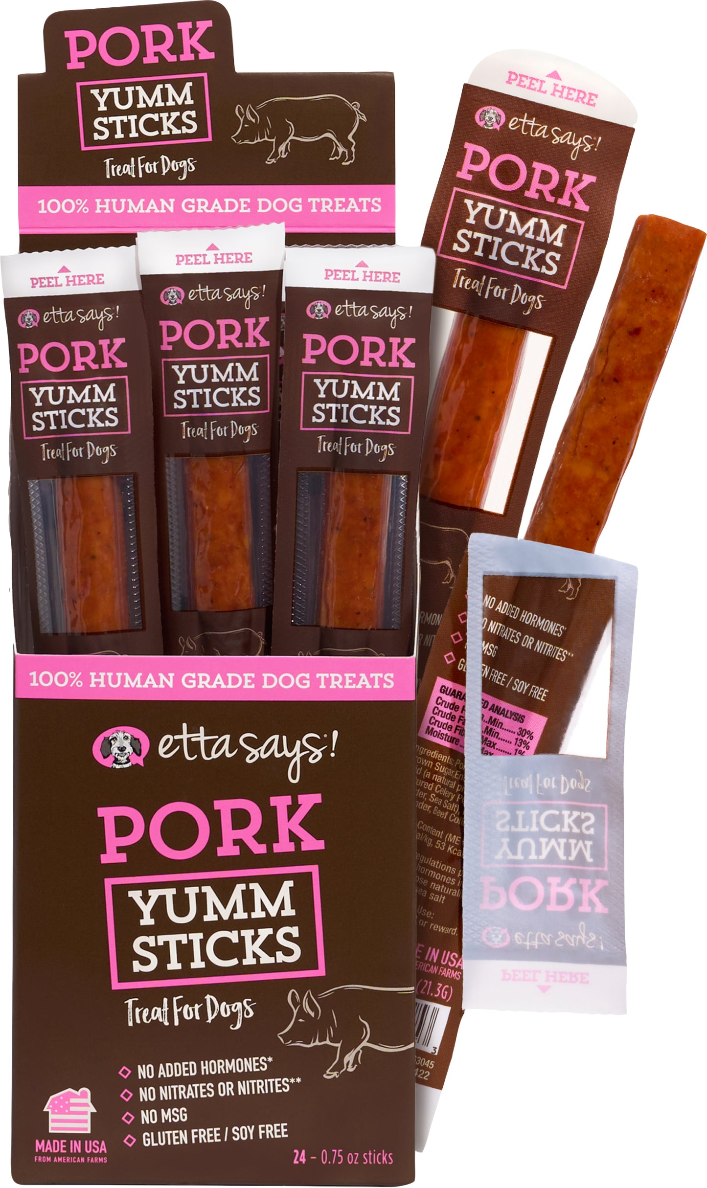 Etta Says Yumm Sticks Dog Chew (Pack Of 24)