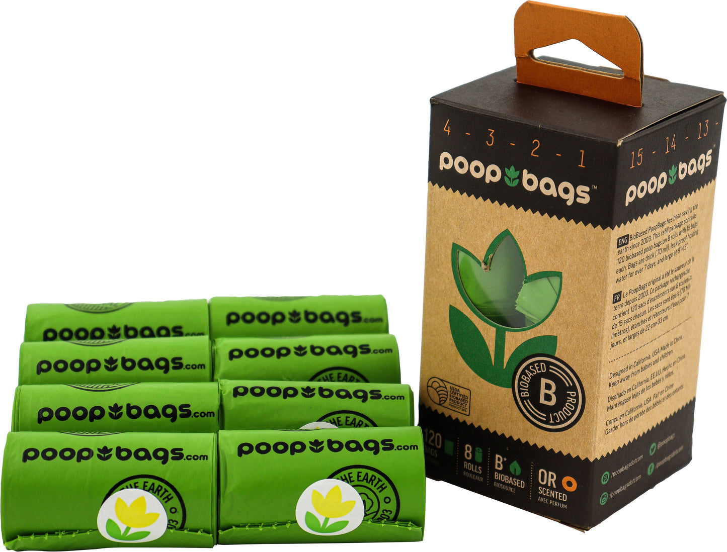 The Original Poop Bags Biobased Countdown Rolls
