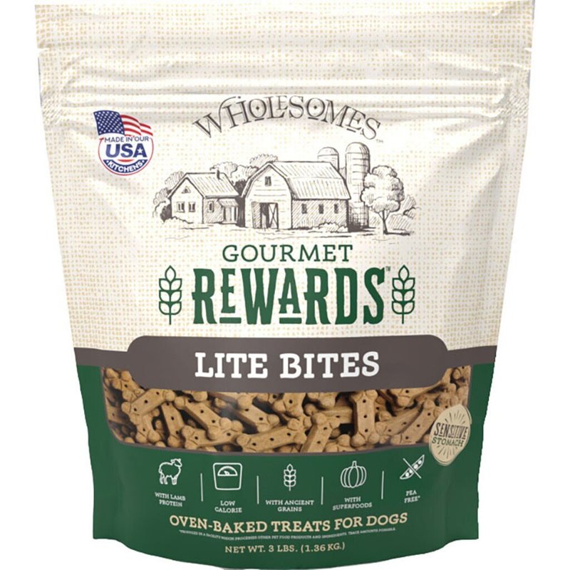 SPORTMiX Wholesomes Gourmet Rewards Lite Bites Dog Biscuits, Lamb, 3Lb. Bag, 2100368