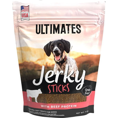 Ultimates Jerky Beef Sticks Soft Grain-Free Dog Treats 7 oz