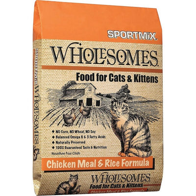 Sportmix Wholesomes Chicken Meal And Rice Formula Dry Cat Food, 15 Lb.