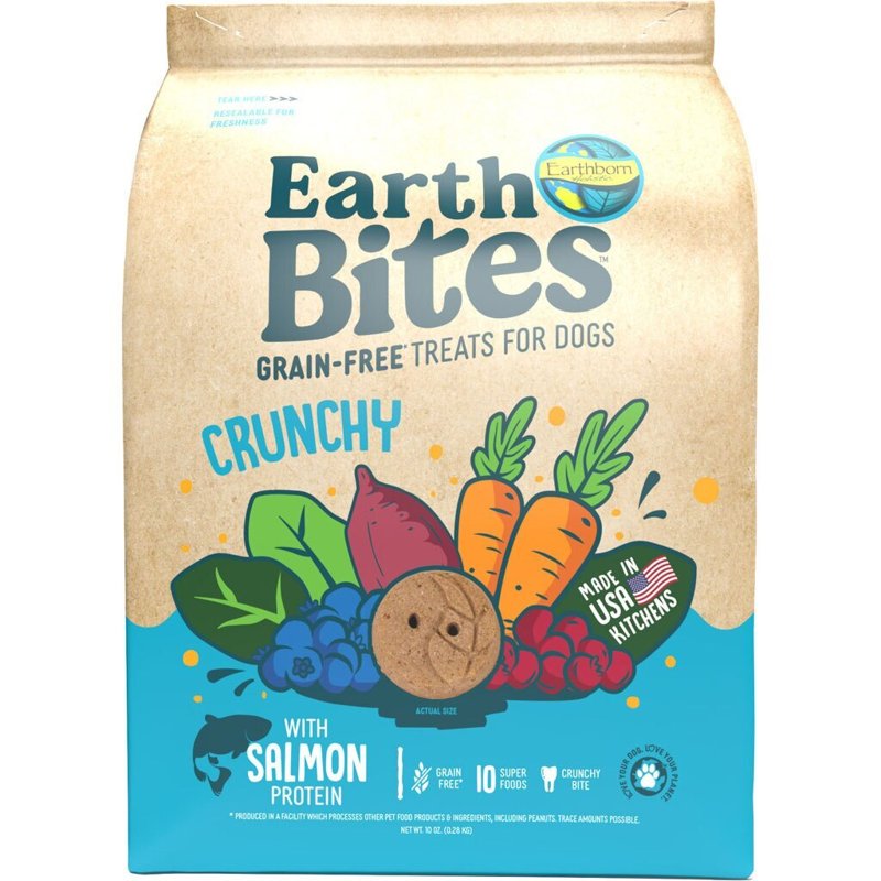 Earthborn EarthBites Crunchy Grain Free Treats for Dogs (Salmon)