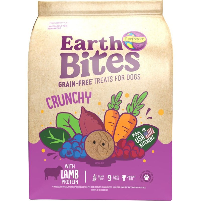 Earthborn EarthBites Crunchy Grain Free Treats for Dogs (Lamb)