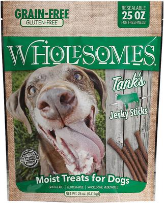 Wholesomes Tank's Jerky Sticks Grain-Free Dog Treats, 25 oz