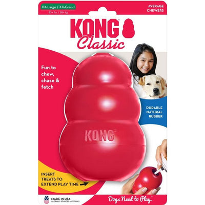 KONG Classic Stuffable Dog Toy - Fetch & Chew Toy for Dogs - Treat-Filling Capabilities & Erratic Bounce for Extended Play Time - Durable Natural Rubber Material - for XX-Large Dogs