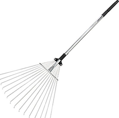 Adjustable Metal Leaf Rake With Telescopic Handle