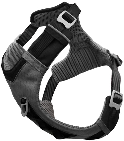 Kurgo Journey Air Dog Harness, Vest Harnesses for Dogs, Pet Hiking Harness for Running & Walking, Reflective, Padded, Includes Control Handle, No Pull Front Clip (Black, Large)
