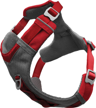 Kurgo Journey Air Dog Harness, Vest Harnesses for Dogs, Pet Hiking Harness for Running & Walking, Reflective, Padded, Includes Control Handle, No Pull Front Clip (Red, Small)