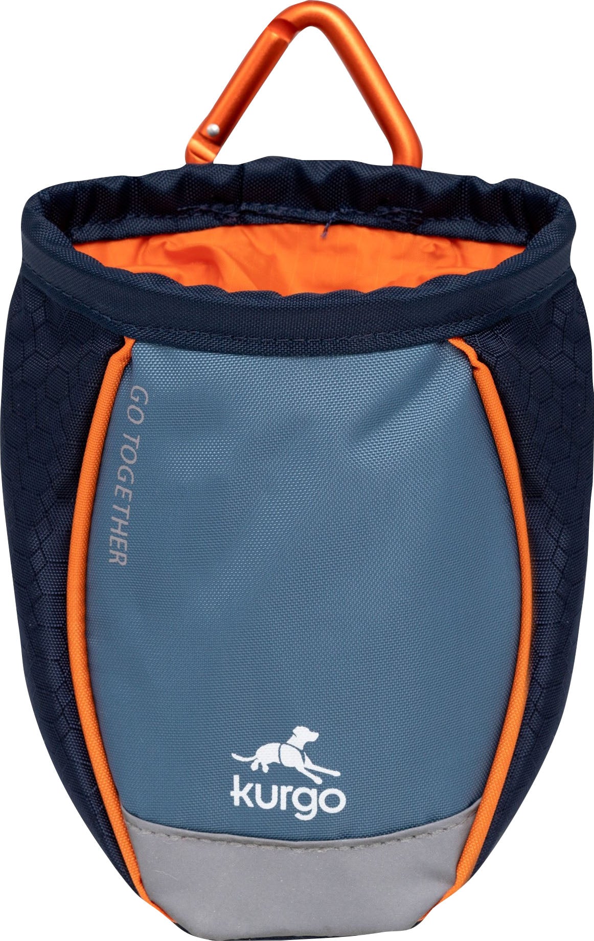 Kurgo Go Stuff It Dog Treat Bag, Training Treat Pouch Bag for Dogs, Treat Pouches for Pets, Hands-Free Pouch Waist, Reflective, Includes Carabiner, MOLLE-Compatible (Navy Blue)