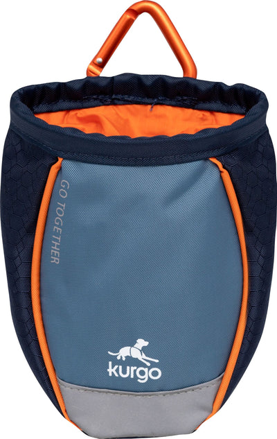 Kurgo Go Stuff It Dog Treat Bag, Training Treat Pouch Bag for Dogs, Treat Pouches for Pets, Hands-Free Pouch Waist, Reflective, Includes Carabiner, MOLLE-Compatible (Navy Blue)