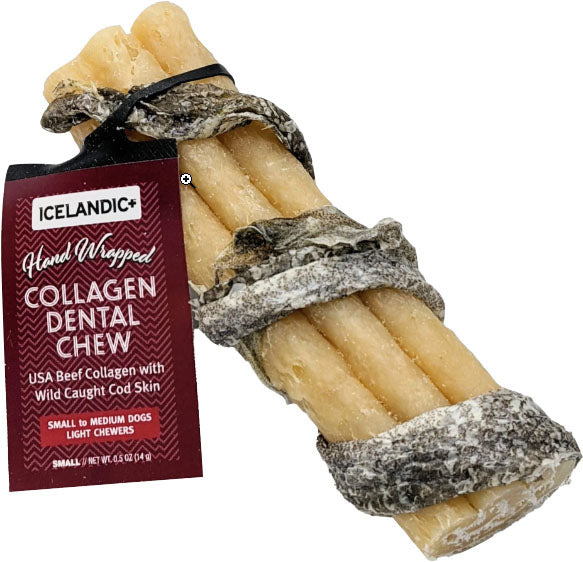 Icelandic+ Beef Collagen Dental Stk W/Fish Wrap Ds (Pack Of 12)