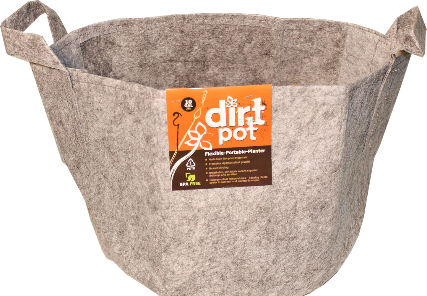 Hydrofarm Dirt Pot Flexible Planter W/Handles