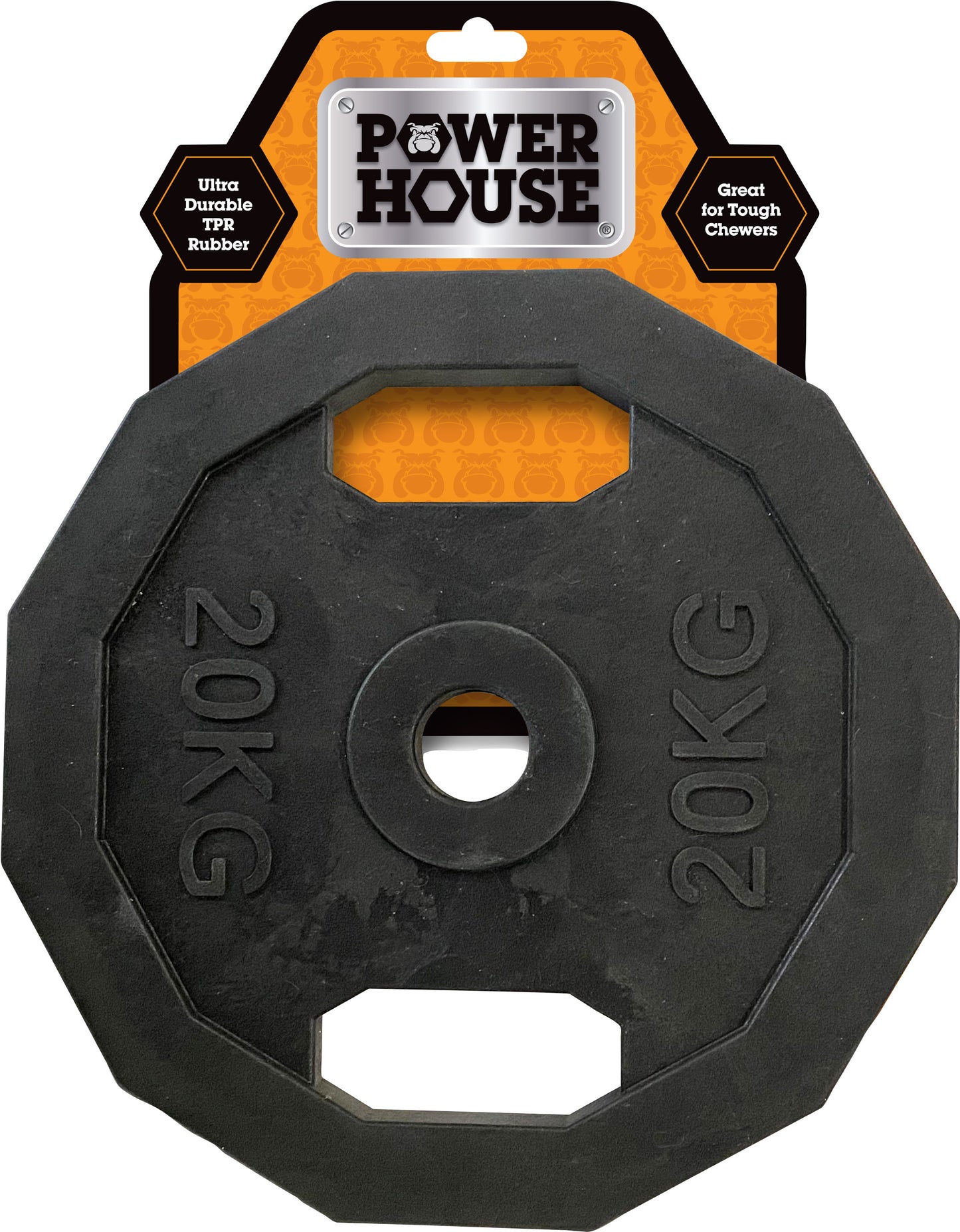 Power House Weight Plate Tpr Dog Toy