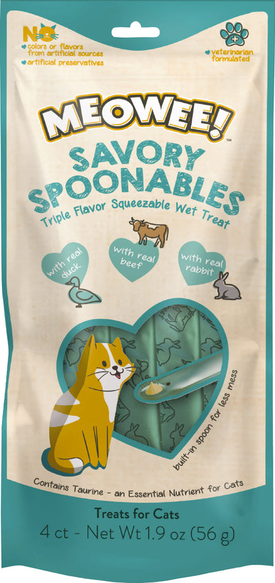 Meowee! Savory Spoonables Squeezable Wet Cat Treat