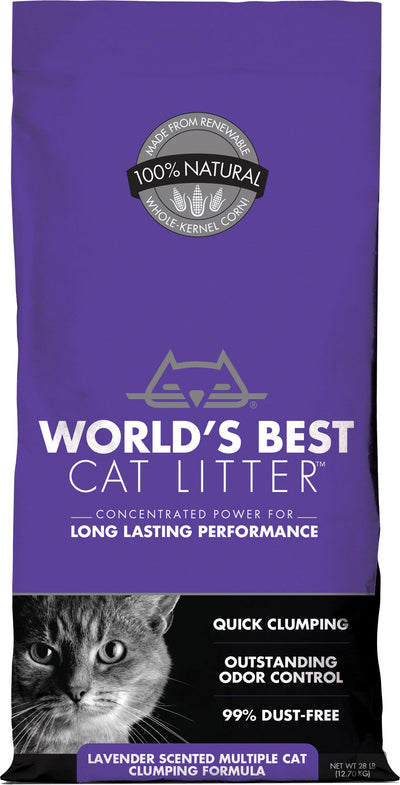 World's Best Cat Litter, Clumping Litter Formula for Multiple Cats, 28-Pounds