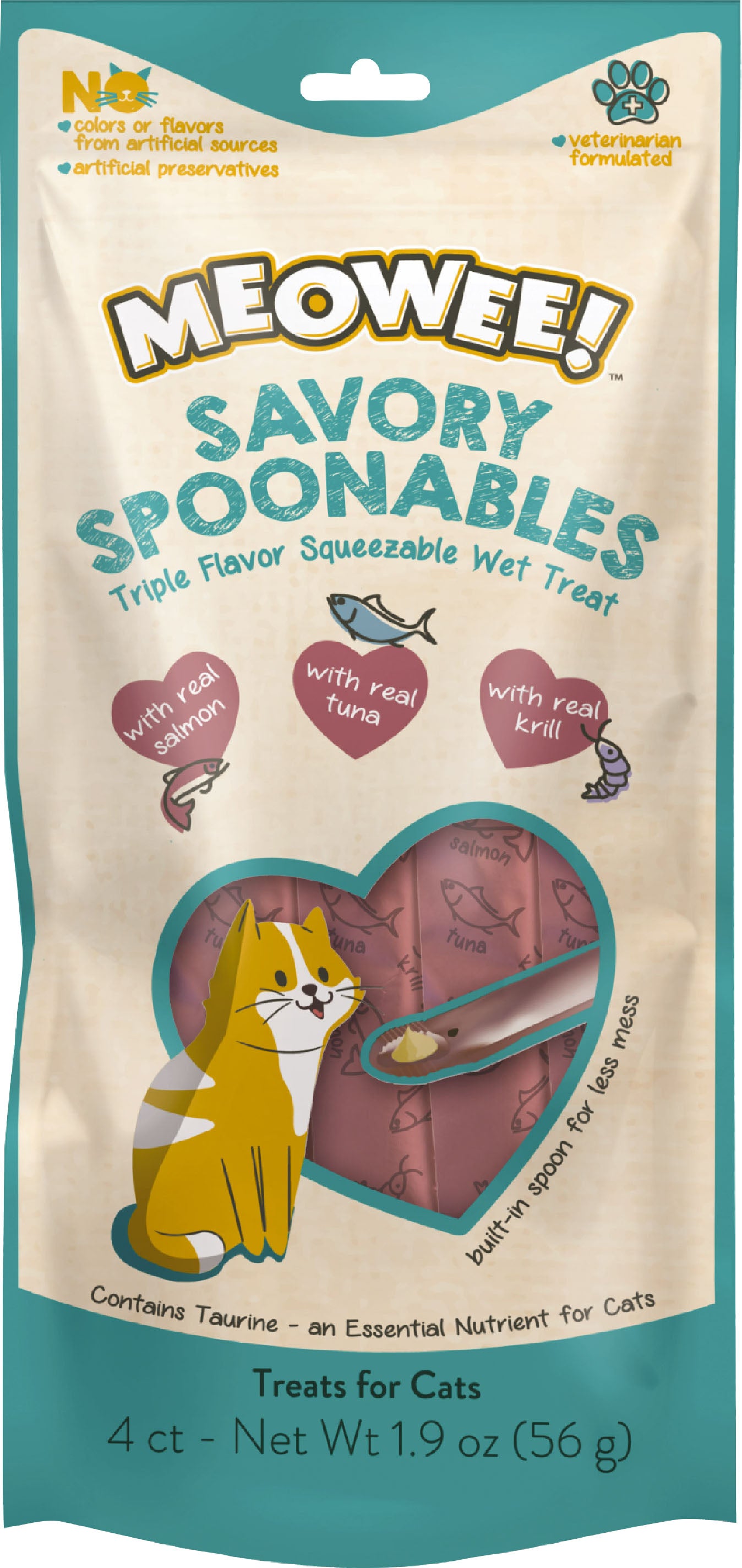 Meowee! Savory Spoonables Squeezable Wet Cat Treat