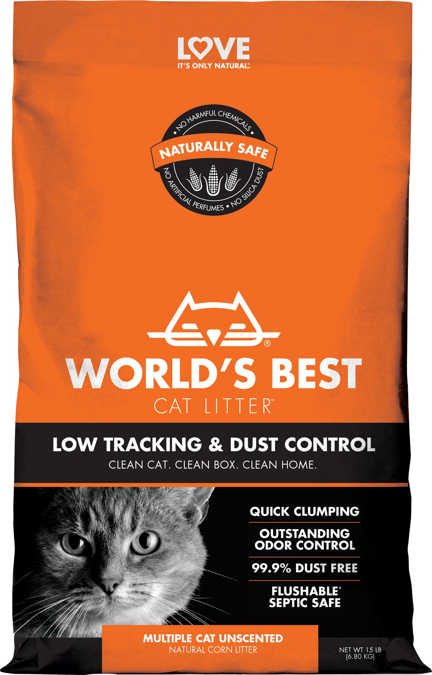 World'S Best Cat Litter Low Track & Dust Control (Pack Of 3)