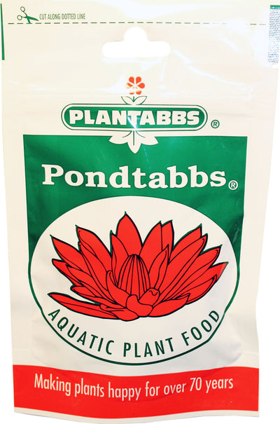 Front view of a packaged product labeled Plantabbs Pondtabbs Aquatic Plant Food
