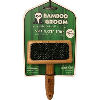 Bamboo Groom Soft Slicker Brush Medium