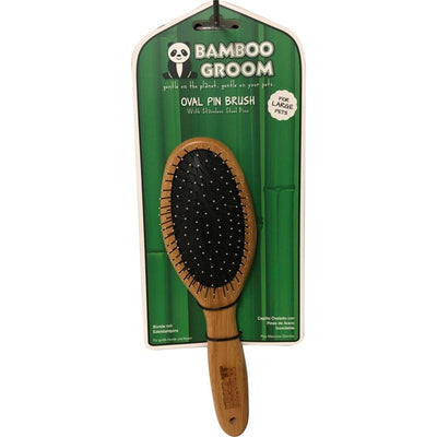 Bamboo Groom Oval Pin Brush w/Pins Large