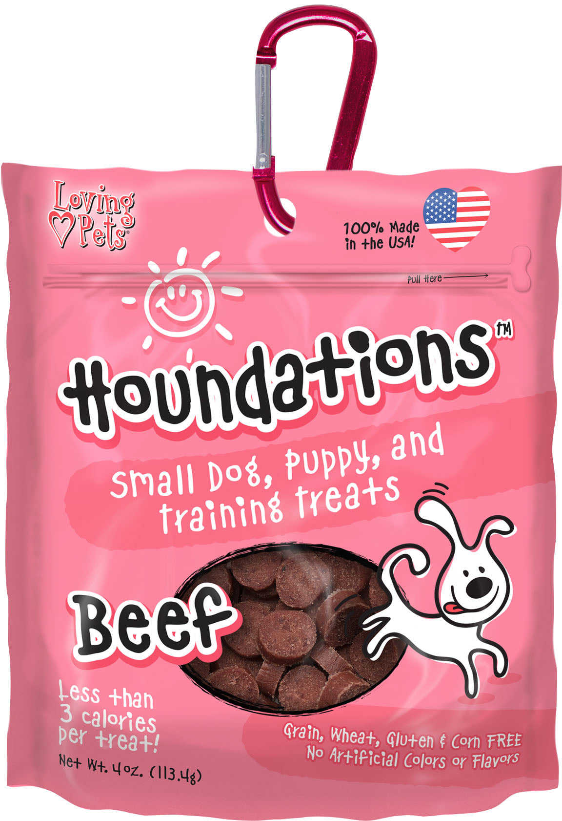 Houndations Usa Training Treats W/Carabiner