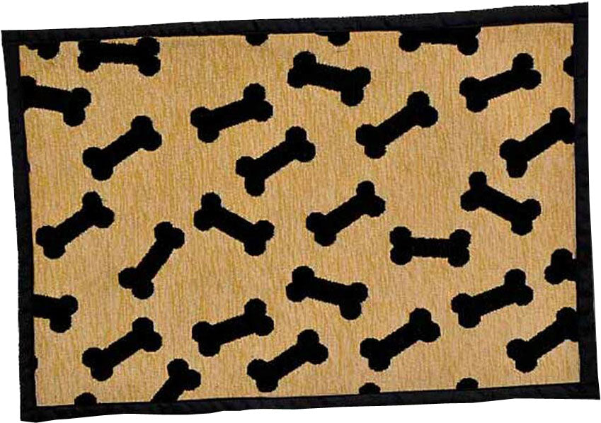 Bella Bones Chenille Fashion Mat Blk