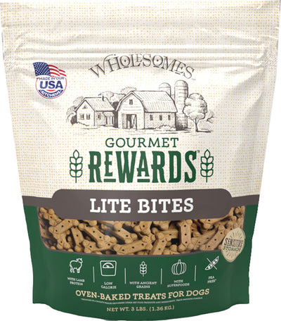 SPORTMiX Wholesomes Gourmet Rewards Lite Bites Dog Biscuits, Lamb, 3Lb. Bag, 2100368