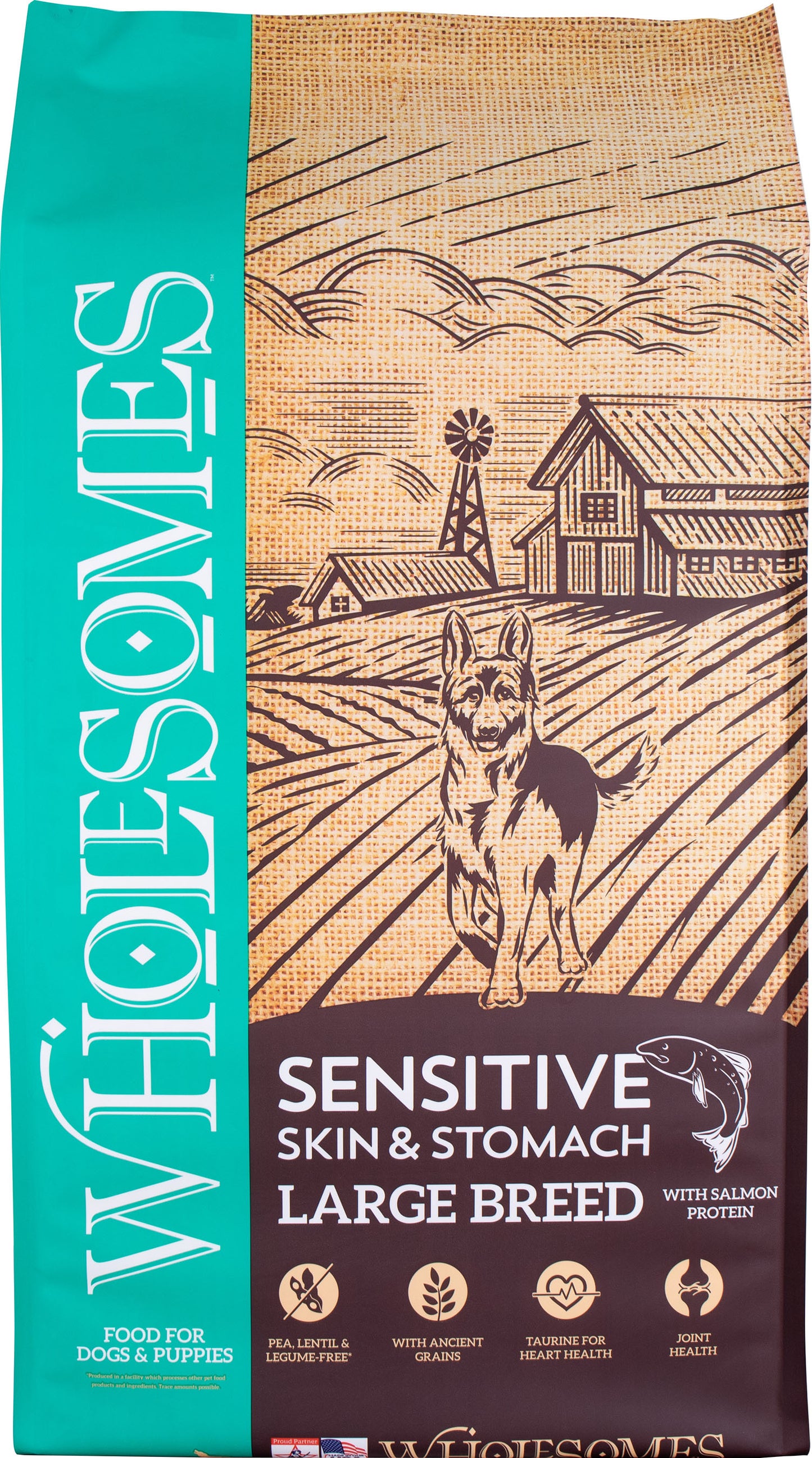 Wholesomes Lrg Breed Sensitive Skin & Stomach Food
