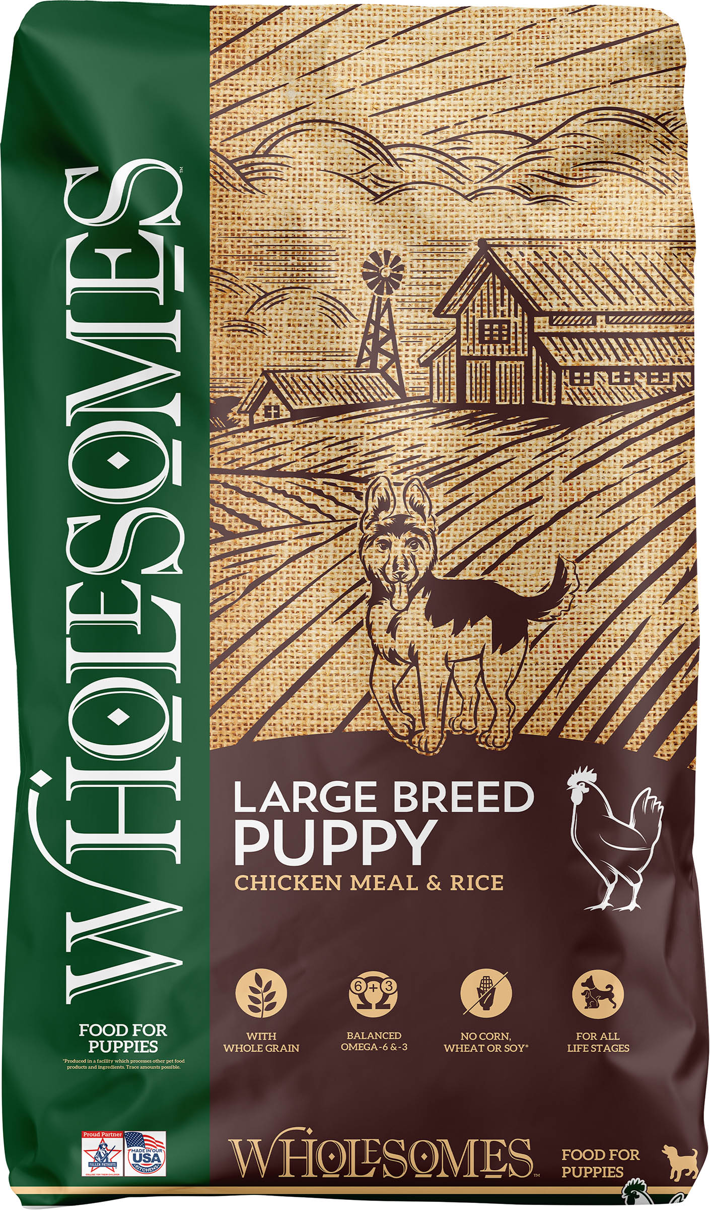 Wholesomes Whole Grain Large Breed Puppy Food