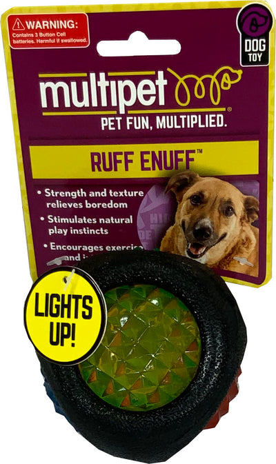 Multipet Ruff Enuff Rubber Dental Ball W/Light
