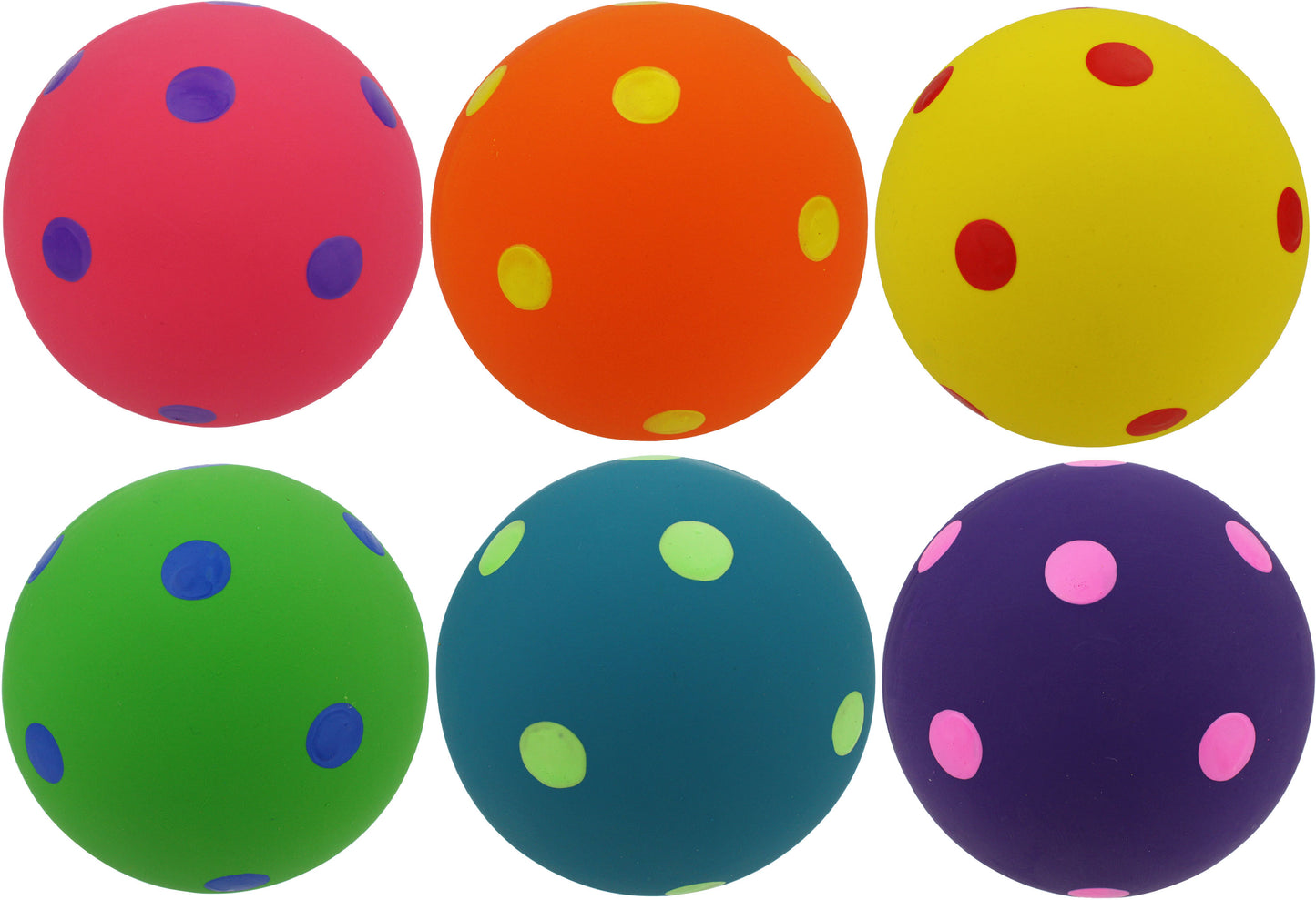 Multipet Polka Dot Ball Latex Dog Toy