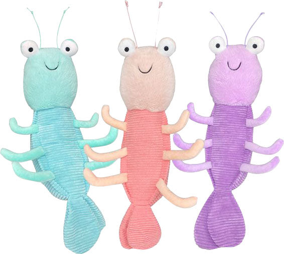 Multipet Gumbo Shrimp Plush Dog Toy