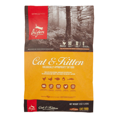Orijen Cat & Kitten Biologically Appropriate Grain-Free Dry Cat Food, 12 lb
