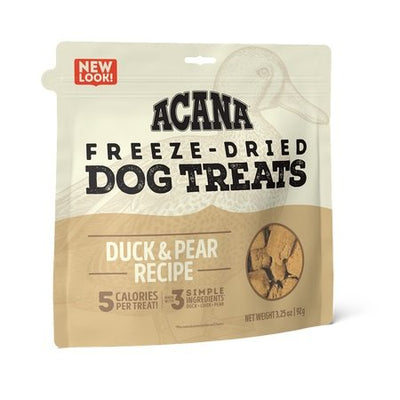 ACANA Singles Freeze Dried Dog Treats, Limited Ingredient Grain Free Duck & Pear Recipe, 3.25oz