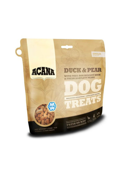 ACANA Singles Freeze Dried Dog Treats, Limited Ingredient Grain Free Duck & Pear Recipe, 3.25oz