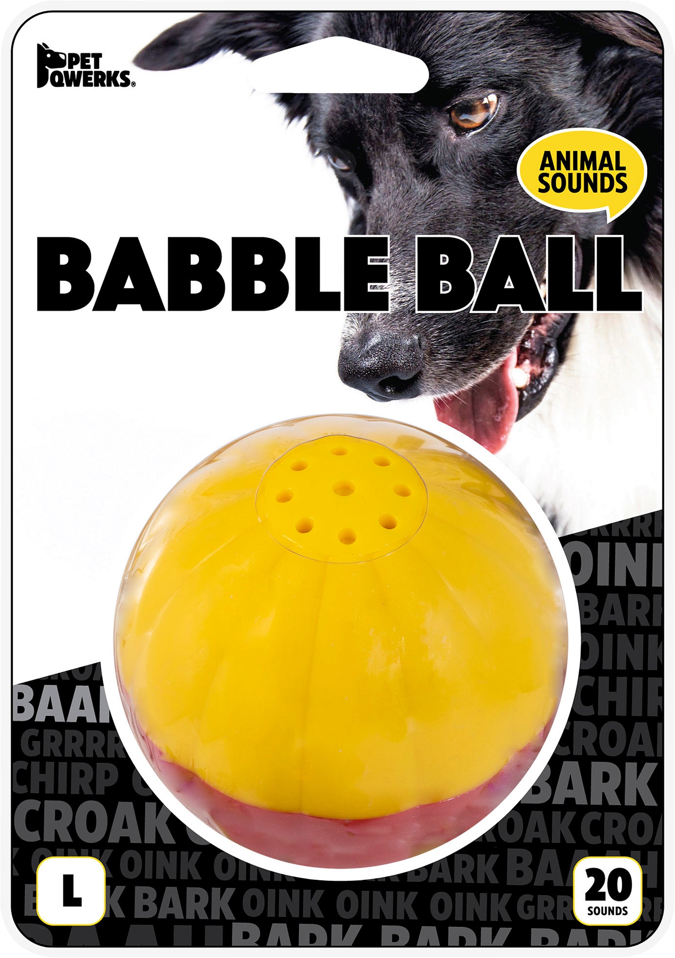 Animal Sounds Babble Ball Dog Toy