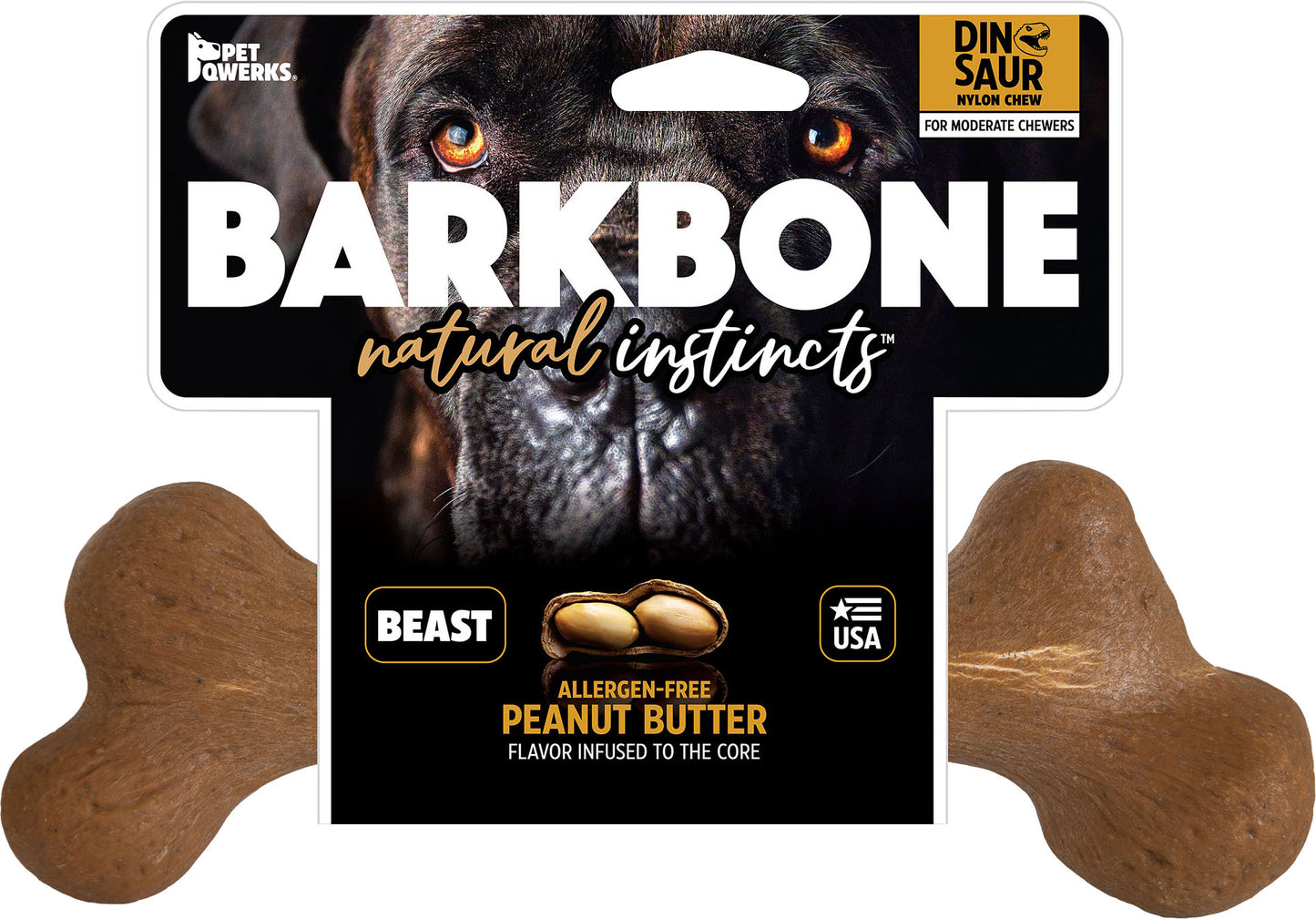 Dinosaur Barkbone Usa Wood Dog Chew