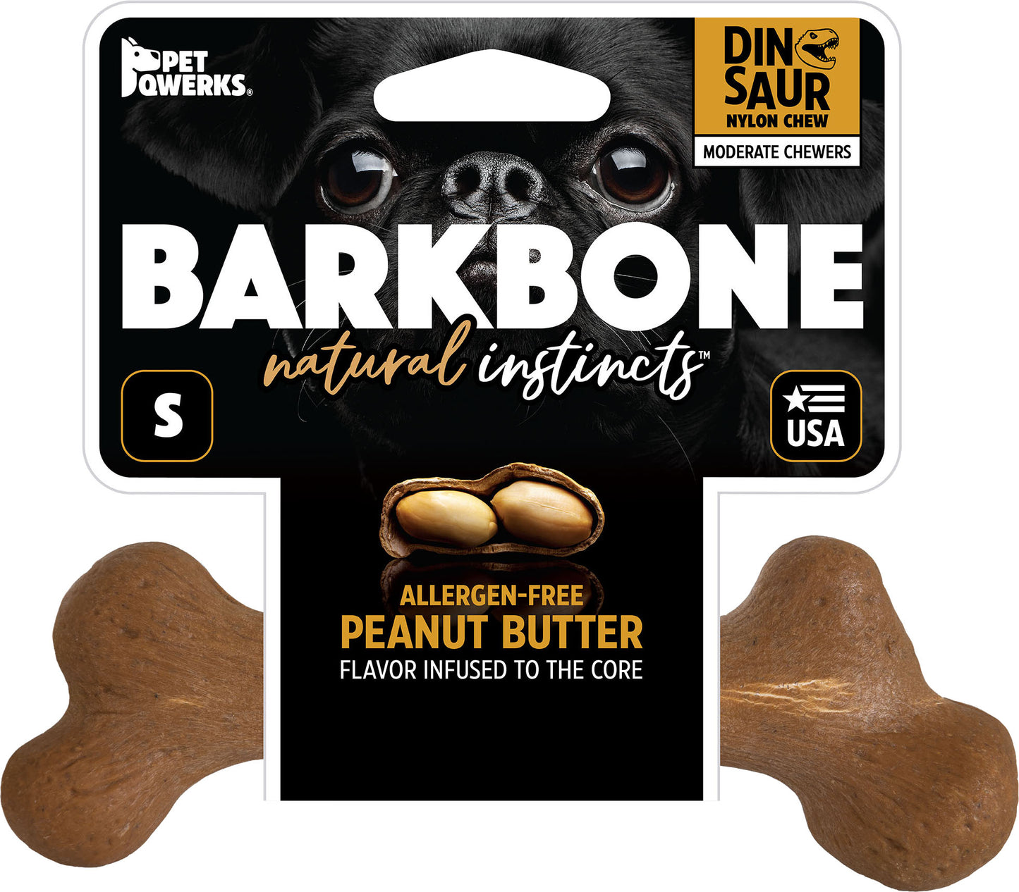 Dinosaur Barkbone Usa Wood Dog Chew