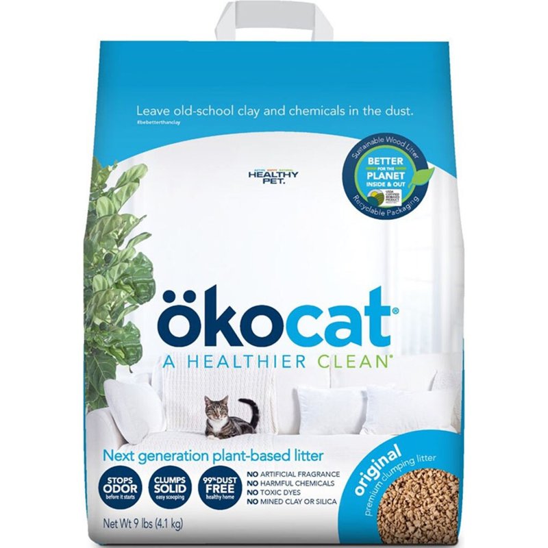 OKOCAT Clumping Wood Cat Litter, 144 OZ