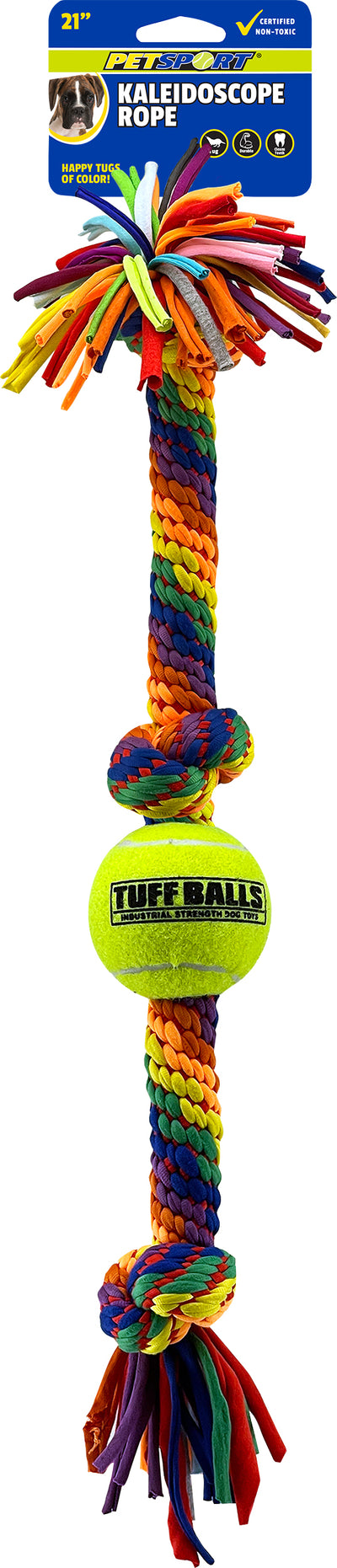 Petsport Kaleidoscope Rope 3 Knot W/Ball