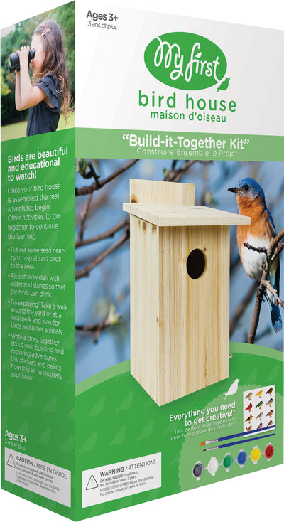My First Blue Bird House W/ Viewing Window Diy Kit