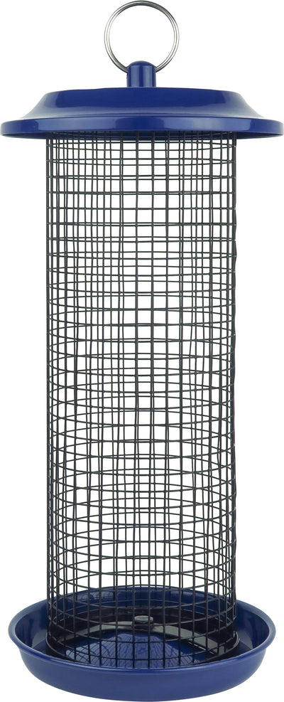 Cobalt Metal Mesh Mixed Seed And Peanut Feeder