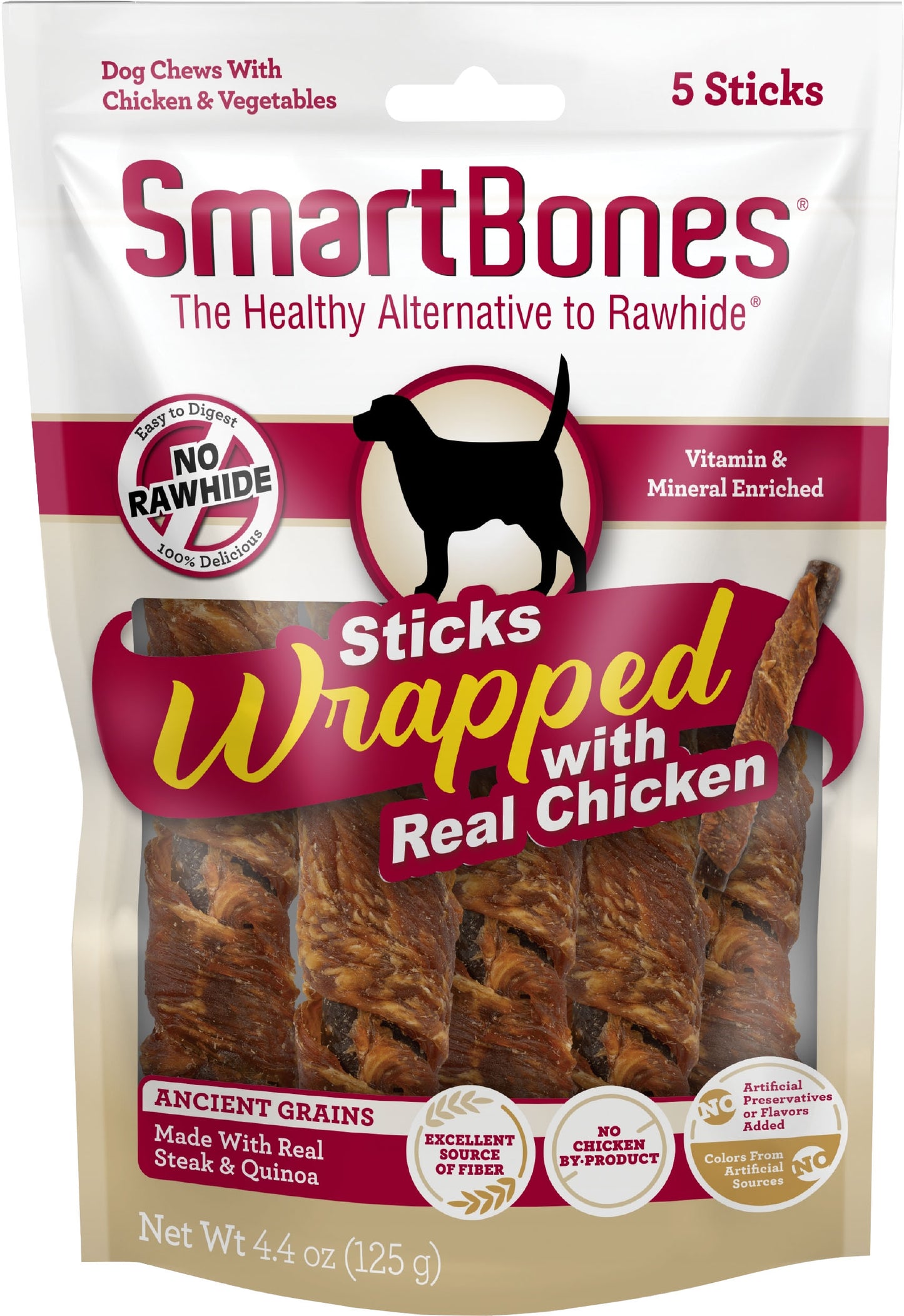 Smartbones Whole Grain Wrapped Sticks