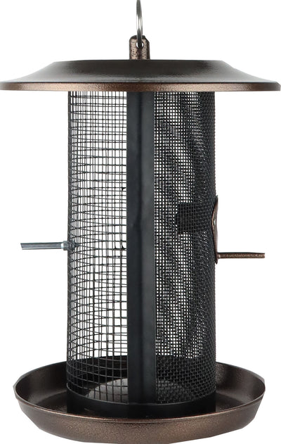Beloved Bronze Dual-Chamber Metal Mesh Bird Feeder